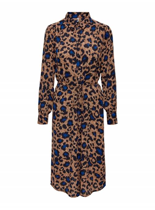 DRESS FEM WOV PL100 - WHITE - WITH LEO
