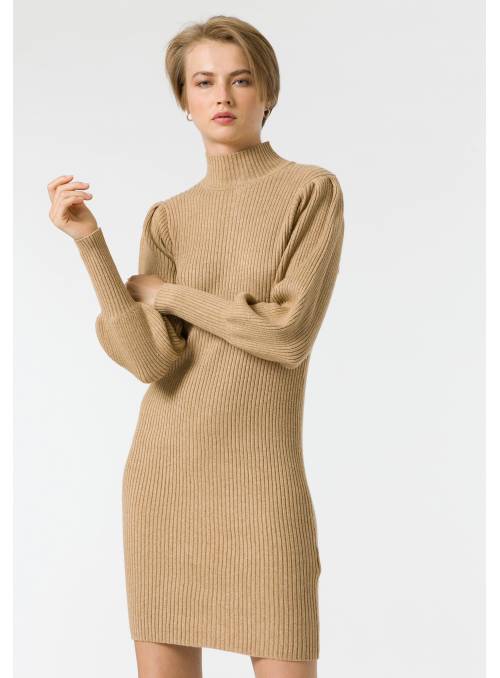 VESTIDO PUNTO CORUNHA BEIGE