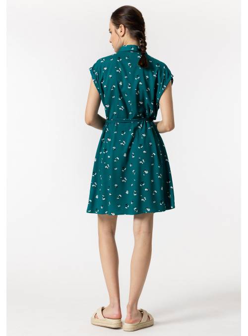 VESTIDO JONAS VERDE CON FLORES TIFFOSI