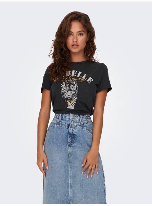 CAMISETA ALGODON - BLACK - Rebelle
