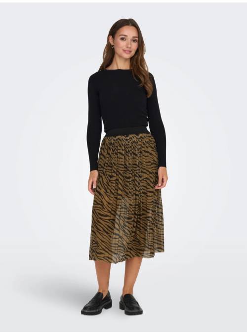 FALDA ELSA MIDI MARRON JDY