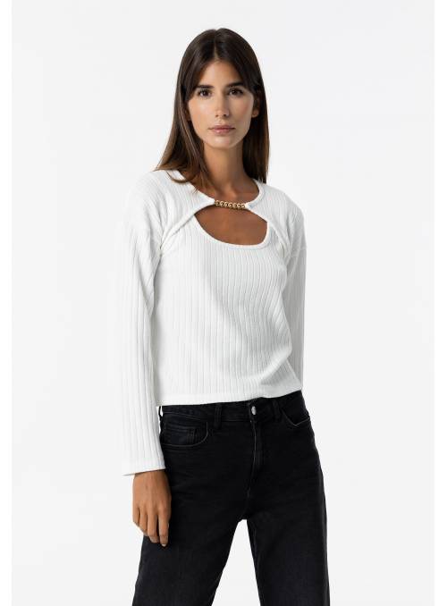 TOP TAYLOR APLIQUE BLANCO